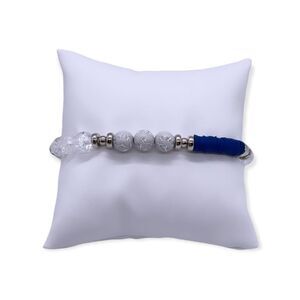 NWT Wool + Pepper Co. Blue & Silver Beaded Bracelet